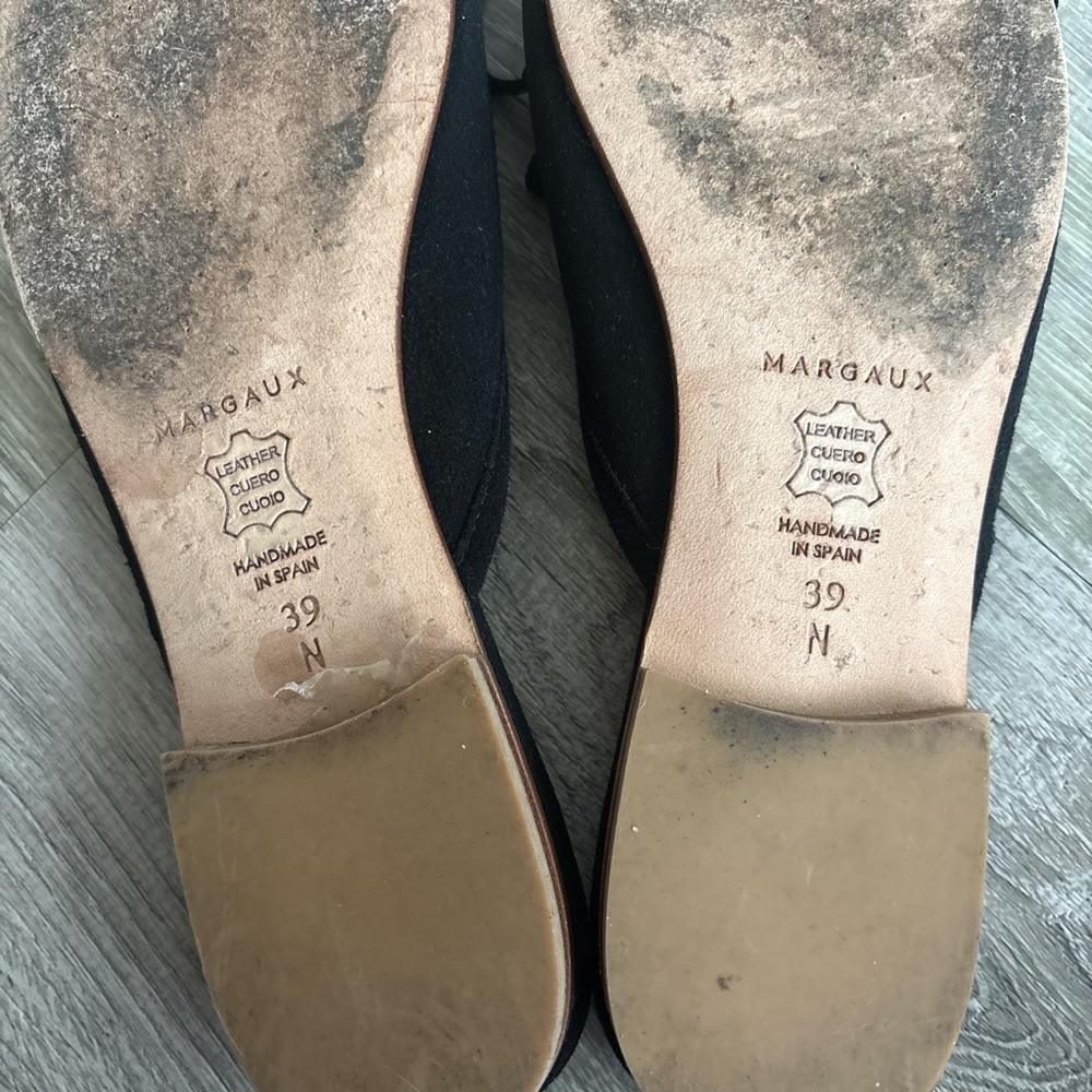 Margaux Black Pointed Flats / Mules - Picture 4 of 4